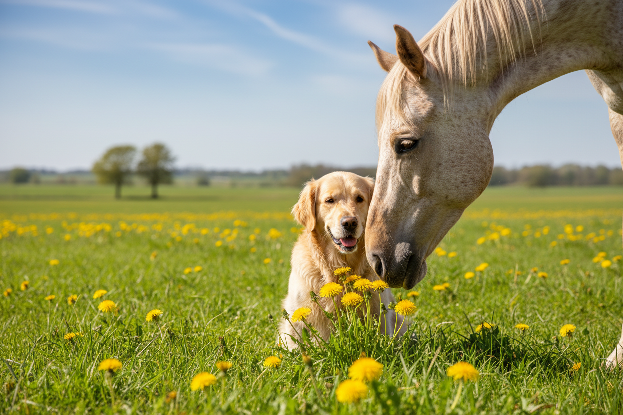 Zijn paardenbloemen giftig voor dieren? wat je moet weten