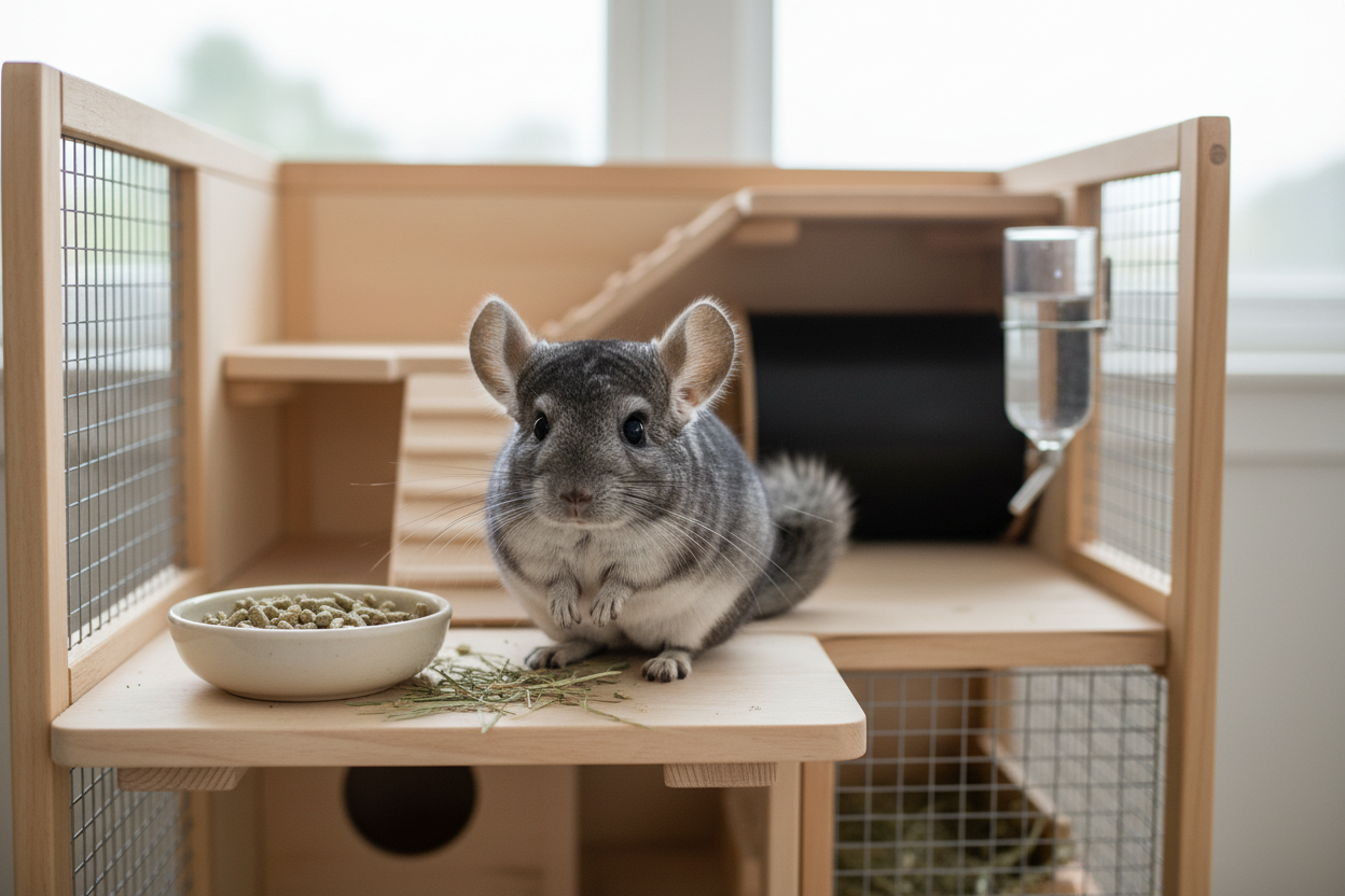 Chinchilla als huisdier: alles over voeding en leefomgeving