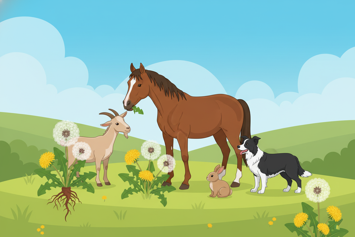 Zijn paardenbloemen giftig voor dieren? wat je moet weten